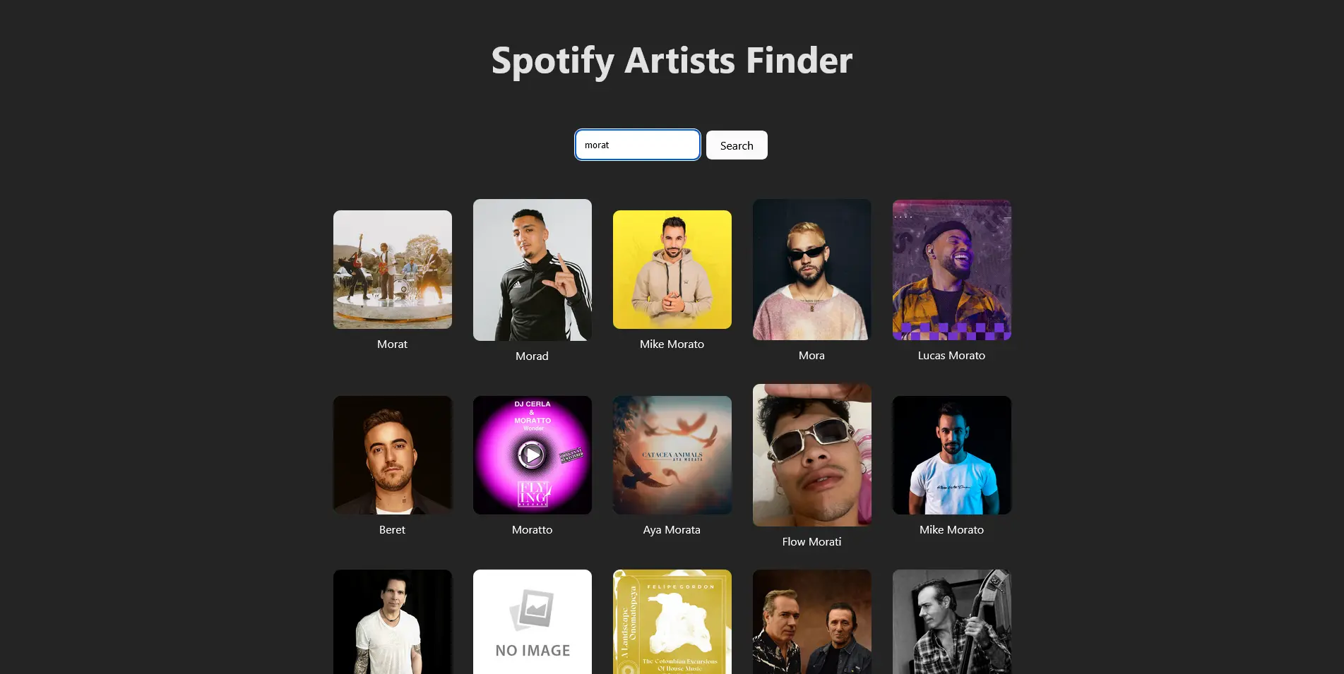 Project Spotify Artists Finder Image