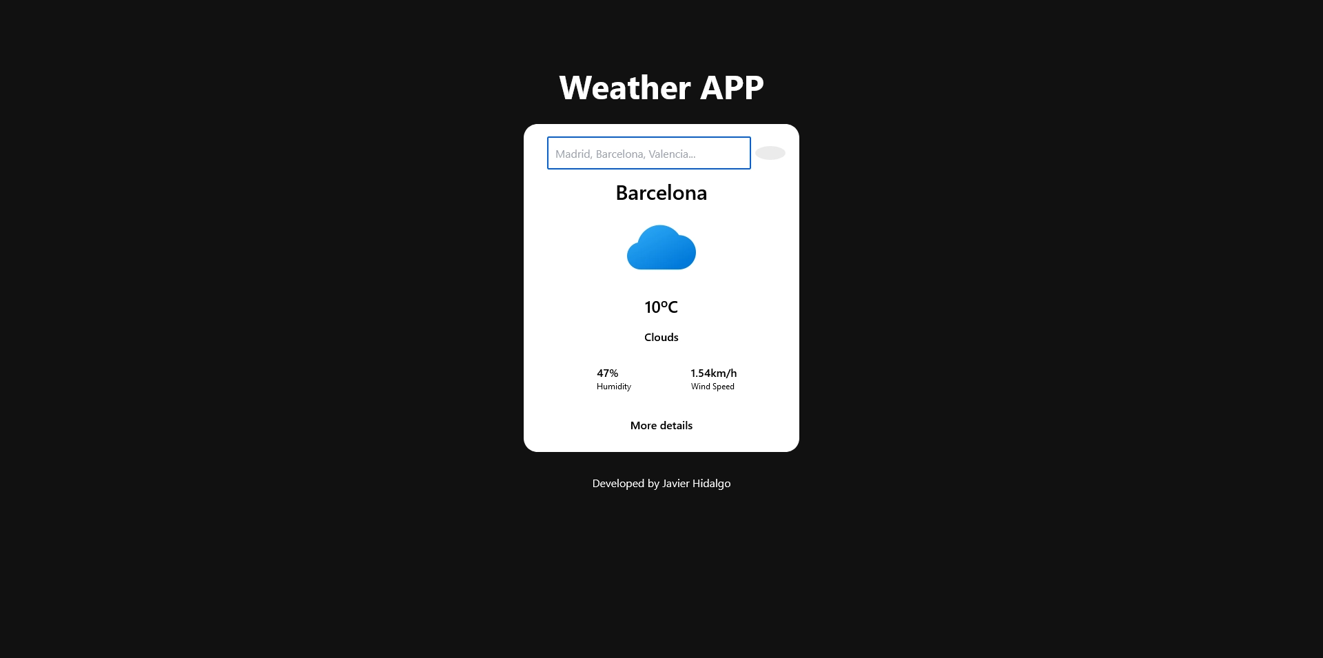 Project Weather APP Image